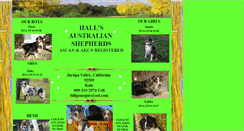 Desktop Screenshot of hallsaustralianshepherds.com